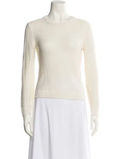 Pre-owned Theory Linen Turtleneck Sweater In Neutral