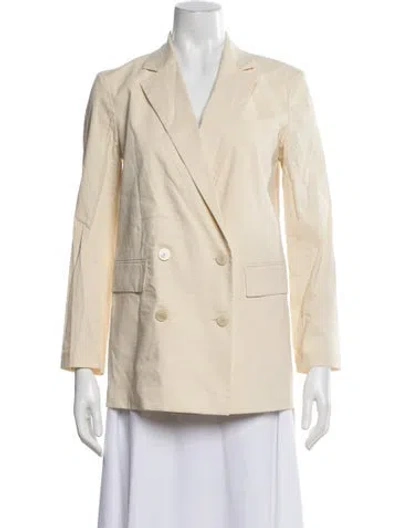 Pre-owned Theory Linen Tweed Pattern Jacket In Multi