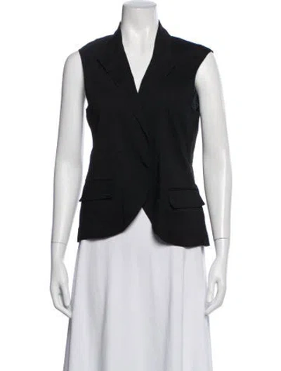 Pre-owned Theory Linen Vest In Black