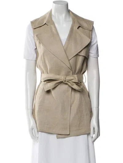 Pre-owned Theory Linen Vest In Neutral