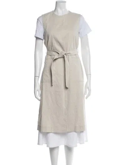 Pre-owned Theory Linen Vest In Neutral
