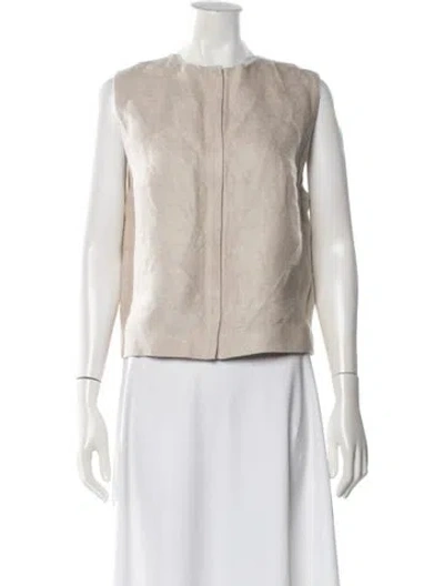 Pre-owned Theory Linen Vest In Neutral