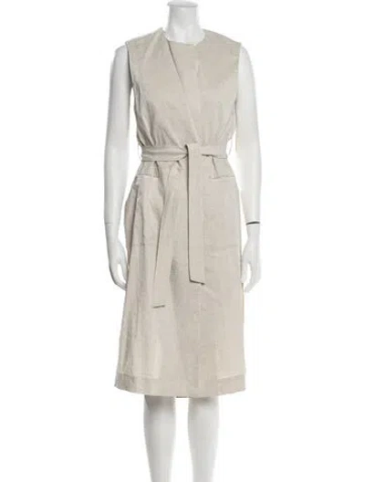 Pre-owned Theory Linen Vest W/ Tags In Neutral