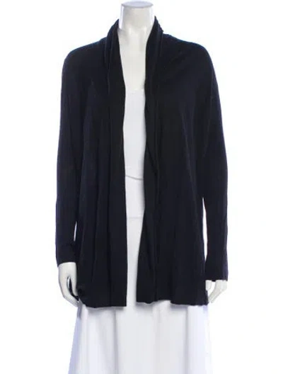 Pre-owned Theory Linen V-neck Sweater In Blue