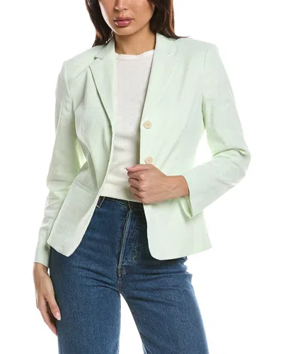 Theory Linen-blend 3-button Jacket In White