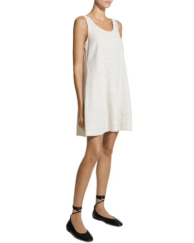 Theory Linen-blend Tank Dress In Multicolor