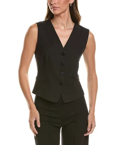 Theory Linen-blend Vest In 001-black