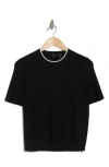 Theory Links Short Sleeve Sweater In Black