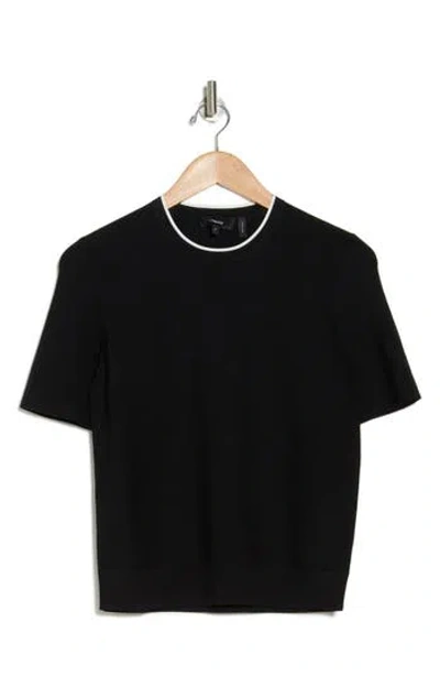 Theory Links Short Sleeve Sweater In Black