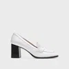 Theory Loafer Pump In Leather In White