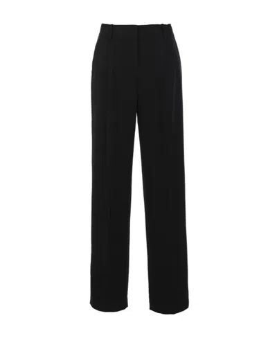 Theory Logo Baggy Casual Pants In Black