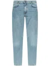 Theory Borough Tapered-leg Jeans In Blue