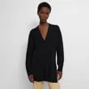 Theory Long Cardigan In Cashmere In Black