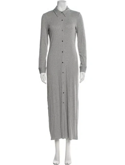 Pre-owned Theory Long Dress In Gray
