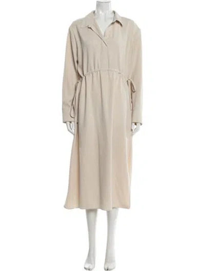 Pre-owned Theory Long Dress In Neutral