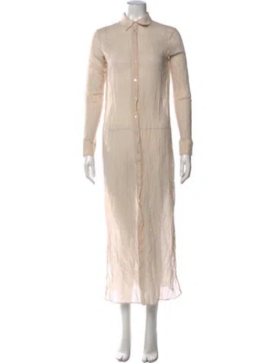 Pre-owned Theory Long Dress In Neutral