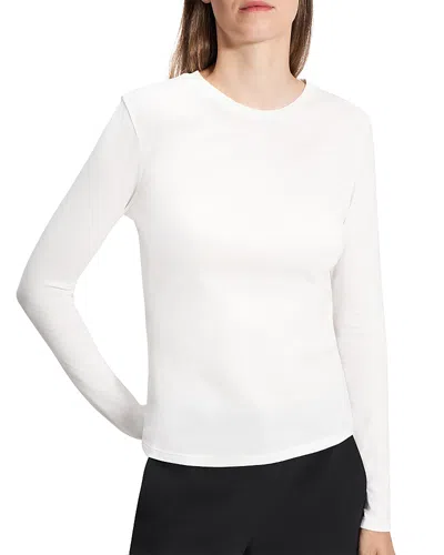 Theory Long Sleeve Apex Tiny Tee In White