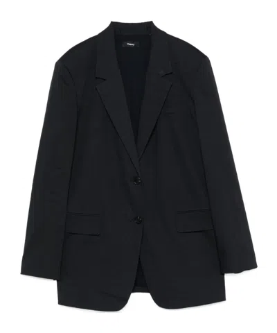 Theory Long Sleeve Blazer In Black