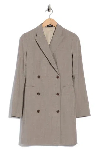 Theory Long Sleeve Blazer Dress In Brown