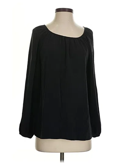 Pre-owned Theory Long Sleeve Blouse In Black