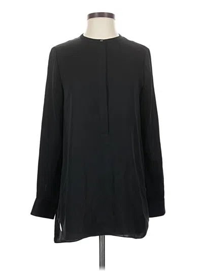 Pre-owned Theory Long Sleeve Blouse In Black