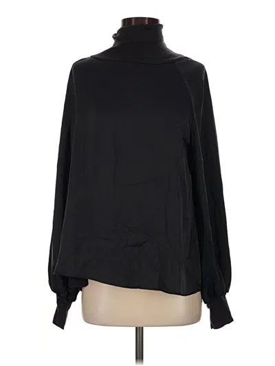 Pre-owned Theory Long Sleeve Blouse In Black