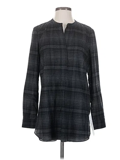 Pre-owned Theory Long Sleeve Blouse In Gray