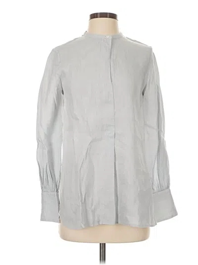 Pre-owned Theory Long Sleeve Blouse In Gray