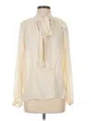 Theory Long Sleeve Blouse In Ivory