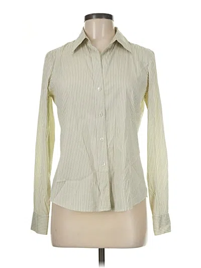 Pre-owned Theory Long Sleeve Blouse In Ivory