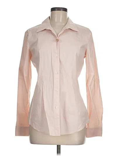 Pre-owned Theory Long Sleeve Blouse In Pink