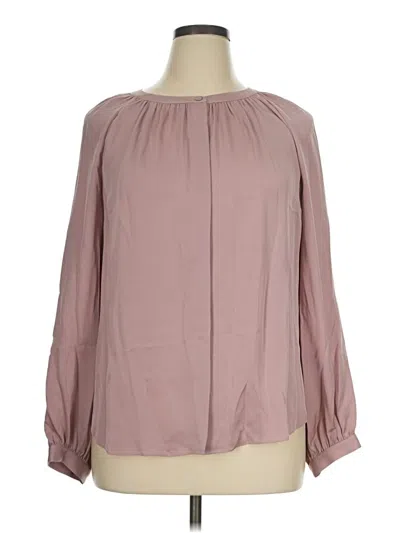 Pre-owned Theory Long Sleeve Blouse In Pink
