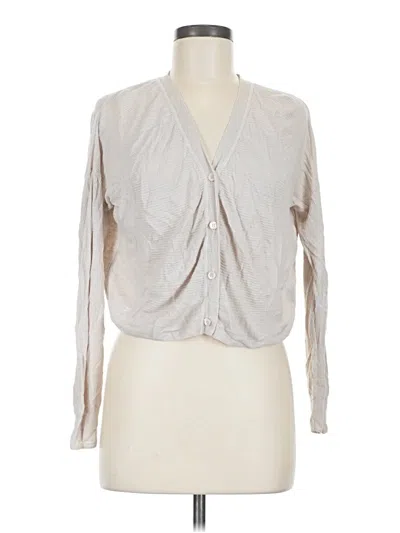 Pre-owned Theory Long Sleeve Blouse In Silver