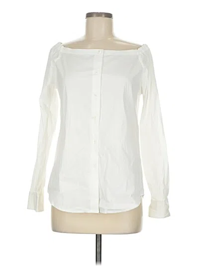 Theory Long Sleeve Blouse In White