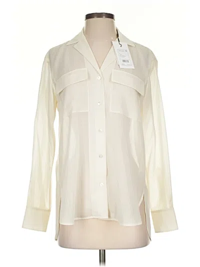 Theory Long Sleeve Blouse In White