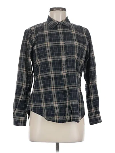 Pre-owned Theory Long Sleeve Button Down Shirt In Black