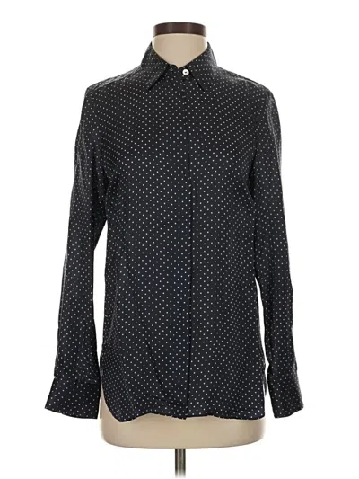 Pre-owned Theory Long Sleeve Button Down Shirt In Black