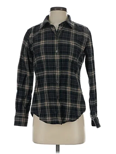 Pre-owned Theory Long Sleeve Button Down Shirt In Black