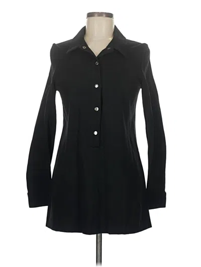 Pre-owned Theory Long Sleeve Button Down Shirt In Black
