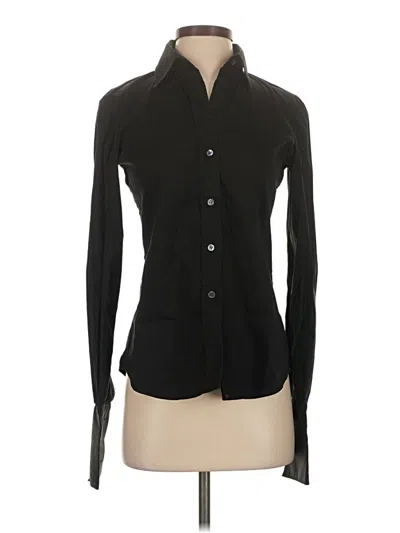 Pre-owned Theory Long Sleeve Button Down Shirt In Black