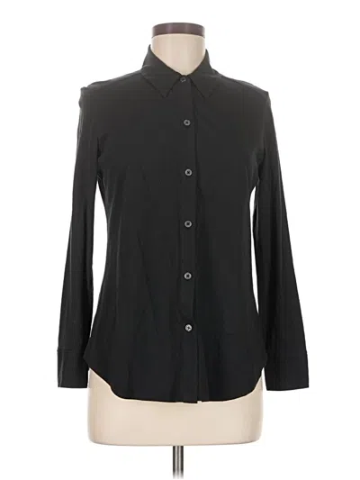 Pre-owned Theory Long Sleeve Button Down Shirt In Black