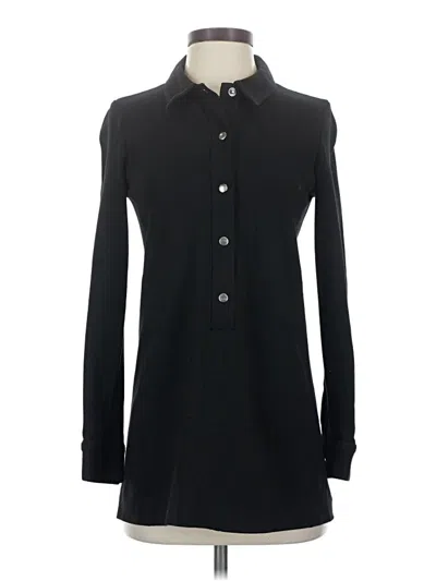 Pre-owned Theory Long Sleeve Button Down Shirt In Black