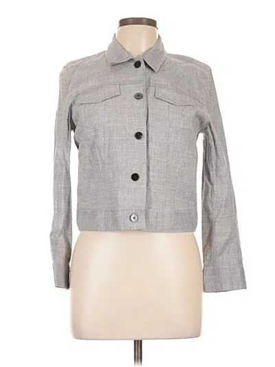 Pre-owned Theory Long Sleeve Button Down Shirt In Gray