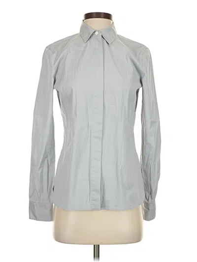 Pre-owned Theory Long Sleeve Button Down Shirt In Gray