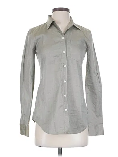 Pre-owned Theory Long Sleeve Button Down Shirt In Gray