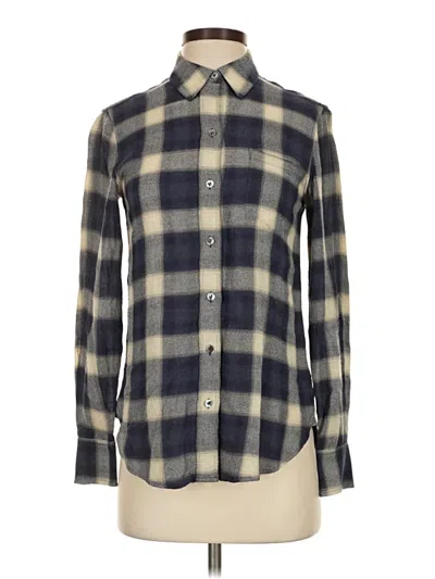 Pre-owned Theory Long Sleeve Button Down Shirt In Gray