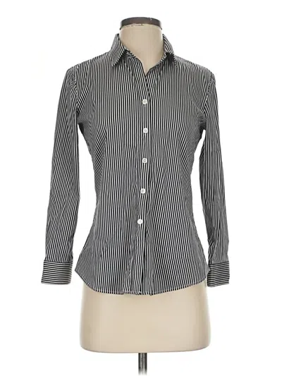 Pre-owned Theory Long Sleeve Button Down Shirt In Gray