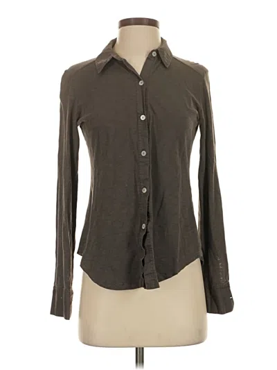 Pre-owned Theory Long Sleeve Button Down Shirt In Gray