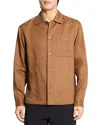Theory Long Sleeve Button Front Linen Shirt