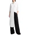 Theory Relaxed Cotton Button-front Maxi Shirtdress In White